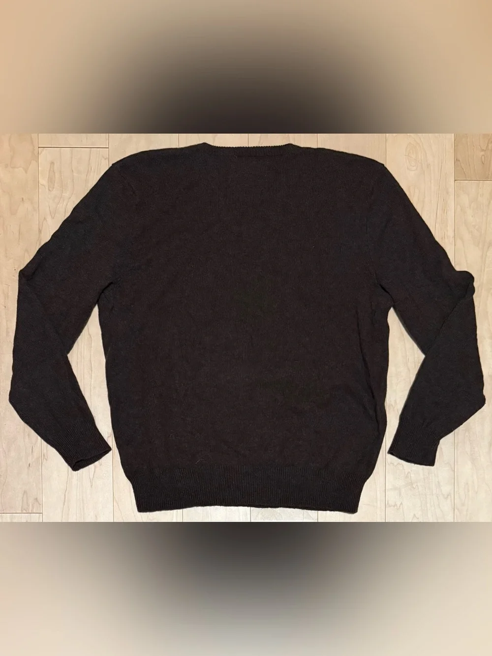 Polo Ralph Lauren 100% Italian Yarn Lambswool V-Neck Sweater Brown Pony Men’s XL